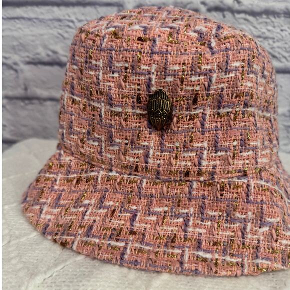 KURT GEIGER LONDON Pink Tweed Bucket Hat NWT - Picture 4 of 7